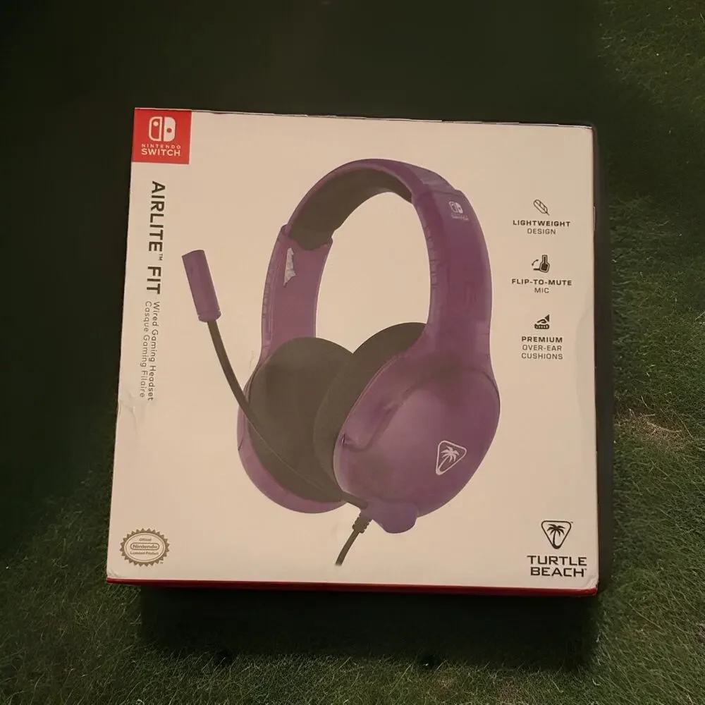 Turtle Beach Airlite Fit Wired Nintendo Switch Headset – Ghost Purple – NEW